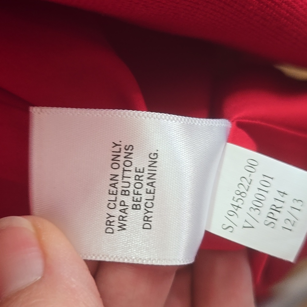 ^Banana Republic Vibrant Red Single Button Blazer Career Buisness Office - Picture 8 of 10